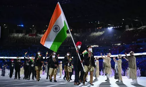India at opening ceremony of the Tokyo Olympics