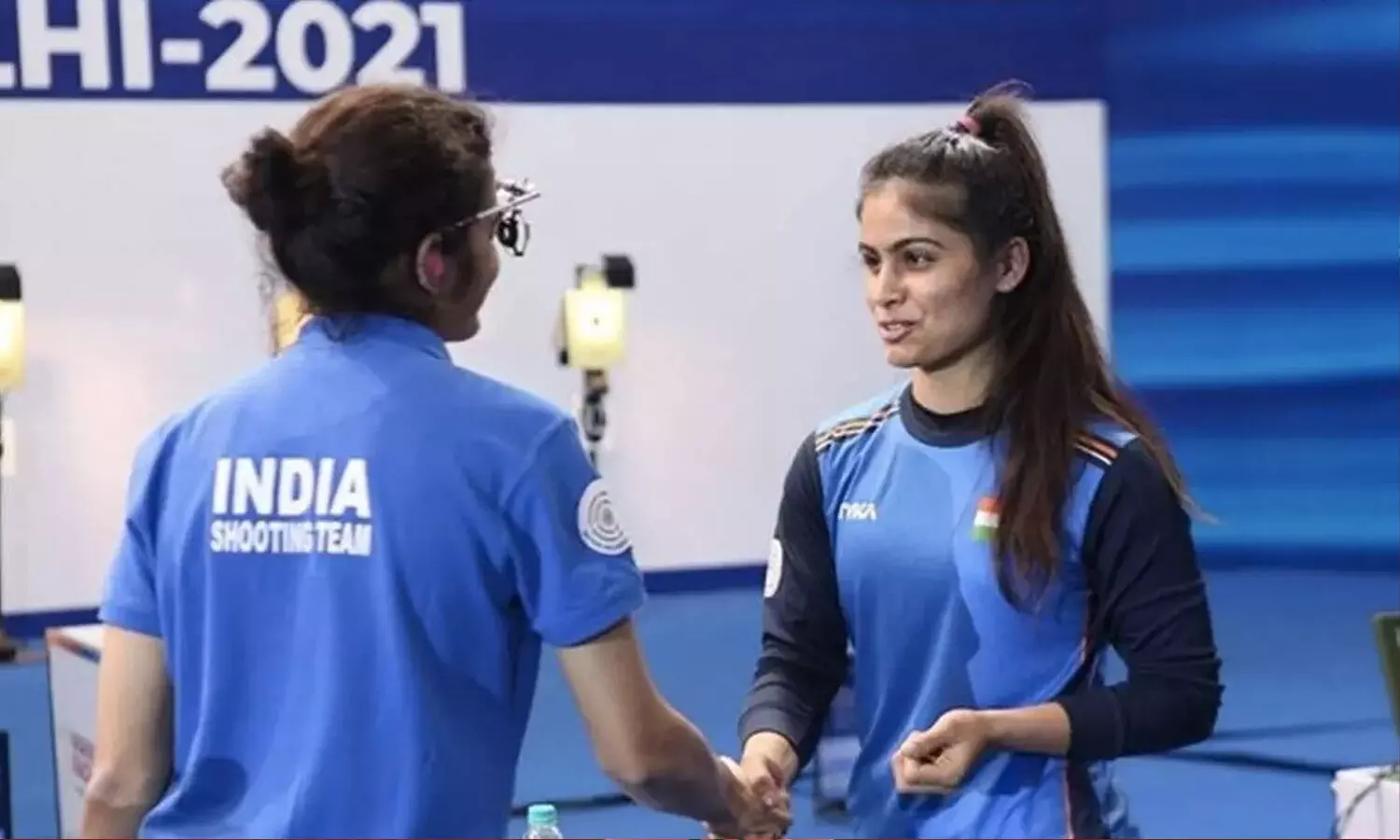Manu Bhaker and Yashaswini Deswal (NRAI)
