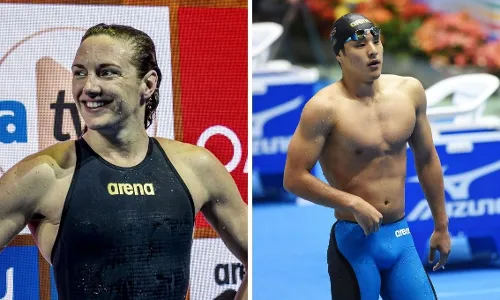 Katinka Hosszu and Daiya Seto