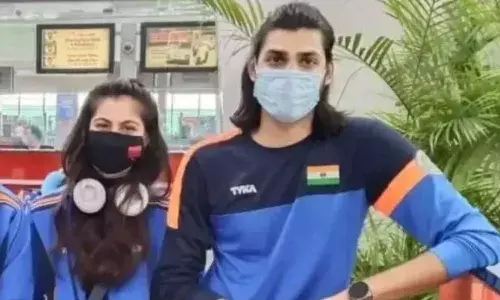 Indian Shooters Manu Bhaker and Divyansh Panwar