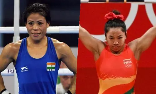 Mary Kom and Mirabai Chanu
