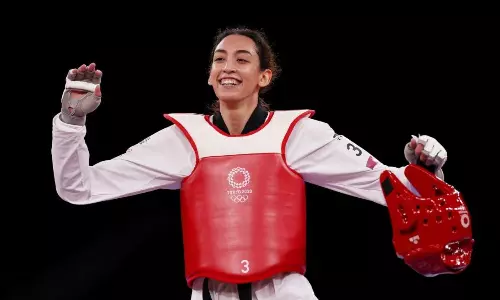 Kimia Alizaldeh at the Tokyo Olympics
