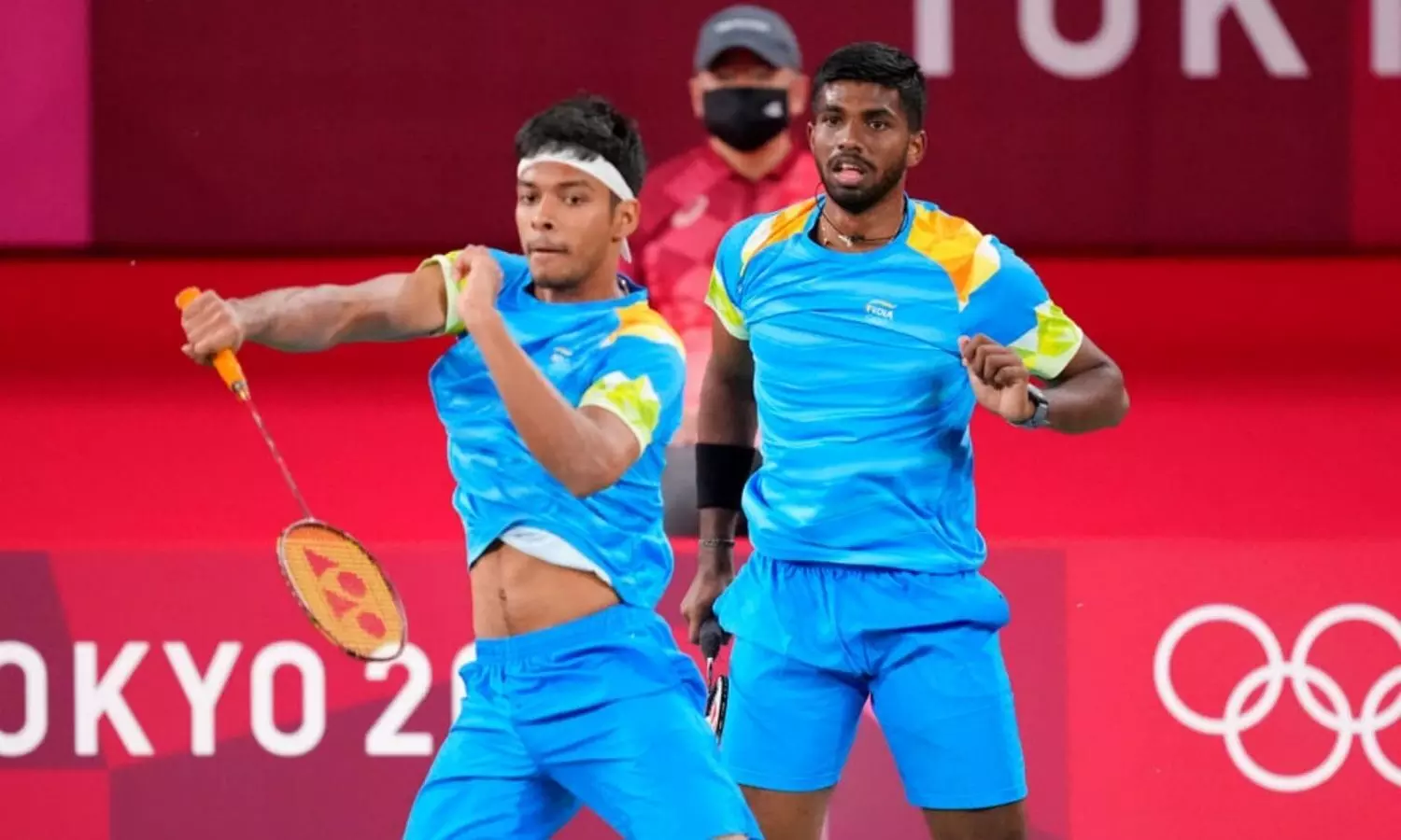 Chirag Shetty and Satwiksairaj Rankireddy in action at the Tokyo Olympics (Source: Getty)