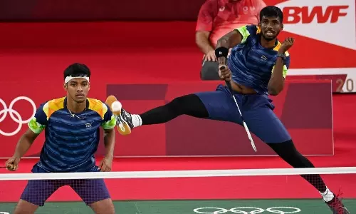 Chirag Shetty and Satwiksairaj Rankireddy at the Tokyo Olympics