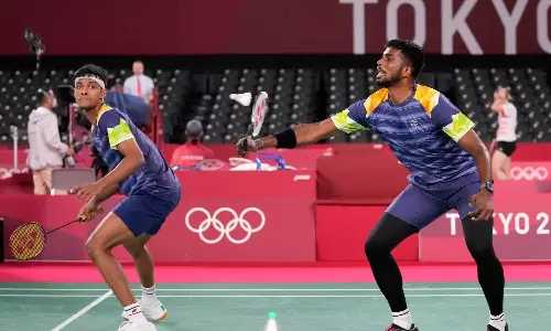 Satwiksairaj Rankireddy and Chirag Shetty at the Tokyo Olympics