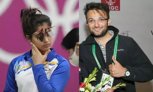 Manu Bhaker and Ronak Pandit
