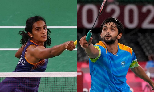 PV Sindhu and Sai Praneeth