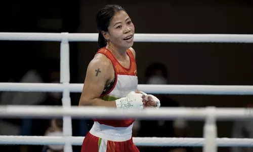 Indian boxer Mary Kom at Tokyo Olympics