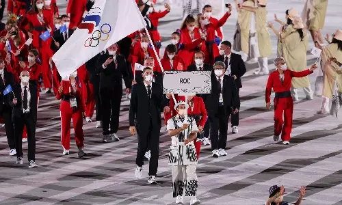 Russian Olympics Committee at the Opening Ceremony of Tokyo Olympics (Source: Getty Images)