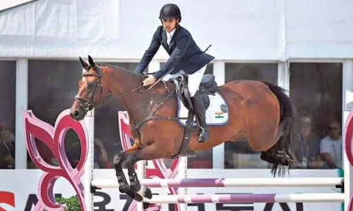 Fouaad Mirza with his horse Seigneur Medicott