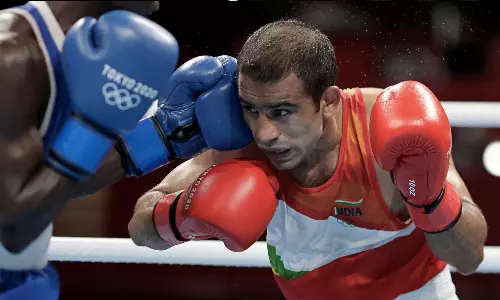 Boxer Amit Panghal at Tokyo Olympics (Source: Reuters)