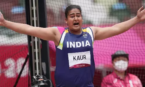 Discus Thrower Kamalpreet Kaur at the Tokyo Olympics