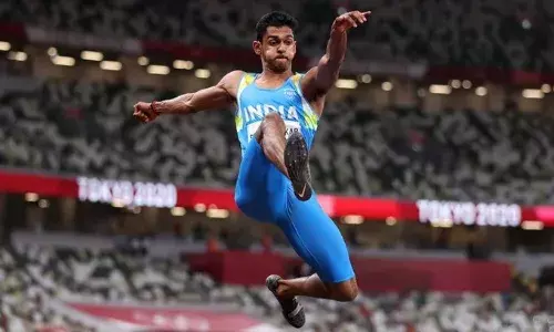 M Sreeshankar finished 25th in Mens long jump heats after a disappointing performance