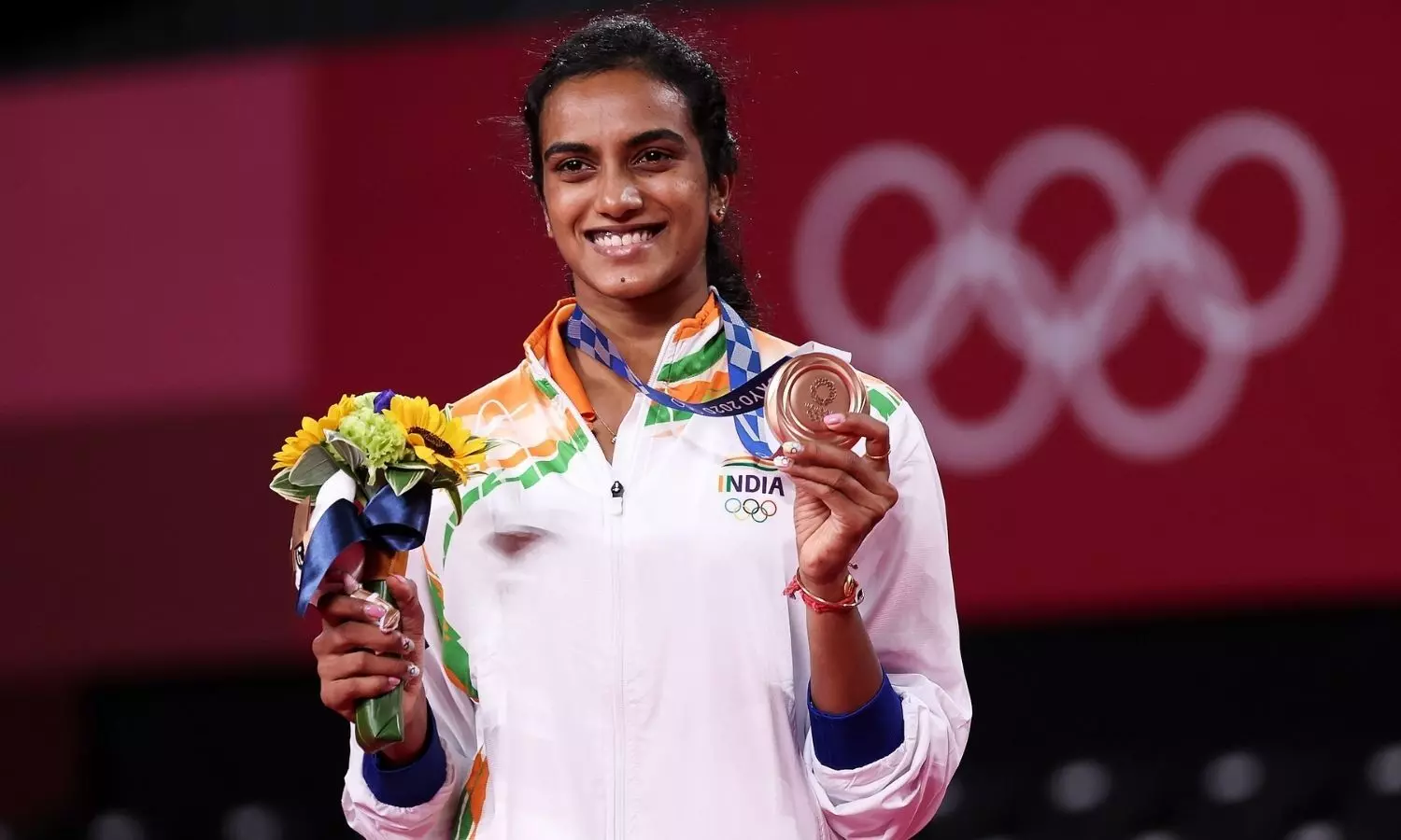 PV Sindhu after her bronze medal win at the Tokyo Olympics (Source: Getty)