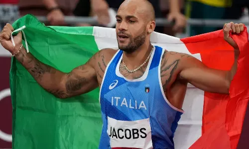 Marcel Jacobs, new 100m Olympic champion [Source: AP]