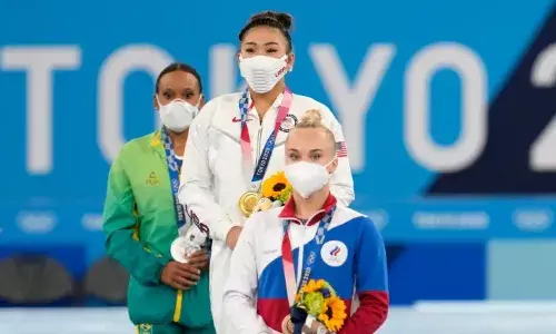 Womens Gymnastics All-Around Medalists at Tokyo Olympics. (Source: CBC.ca/Website) Womens Gymnastics All-Around Medalists at Tokyo Olympics. (Source: CBC.ca/Website)