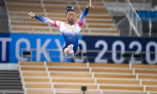 Gymnast Simone Biles at Tokyo Olympics (Source: Getty) Gymnast Simone Biles at Tokyo Olympics (Source: Getty)