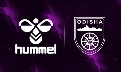 Logo of Danish sportswear brand Hummel and Odisha FC Logo of Danish sportswear brand Hummel and Odisha FC