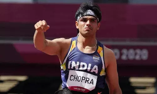 Neeraj Chopra at the Tokyo Olympics