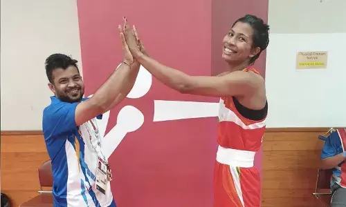 Mohammed Ali Qamar and Lovlina Borgohain Mohammed Ali Qamar and Lovlina Borgohain