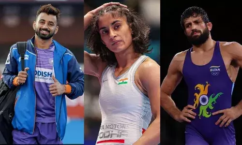 Manpreet Singh, Vinesh Phogat and Ravi Kumar Dahiya Manpreet Singh, Vinesh Phogat and Ravi Kumar Dahiya
