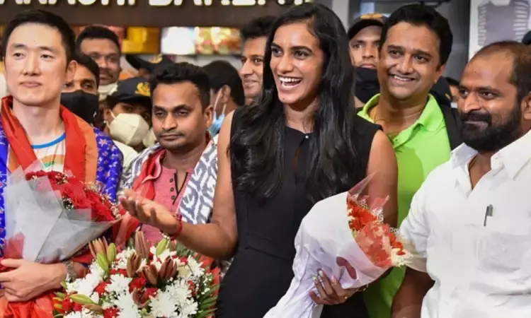 Tokyo bronze medallist PV Sindhu at hometown (Source: TOI)