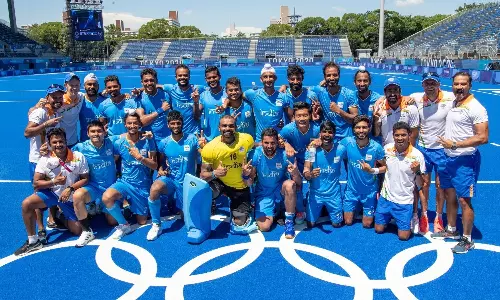 In Pictures: Mens Hockey Teams medal win after 41 years at the Olympics