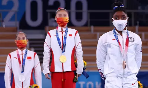 The balance beam podium. (Source: India Today/ Website) The balance beam podium. (Source: India Today/ Website)