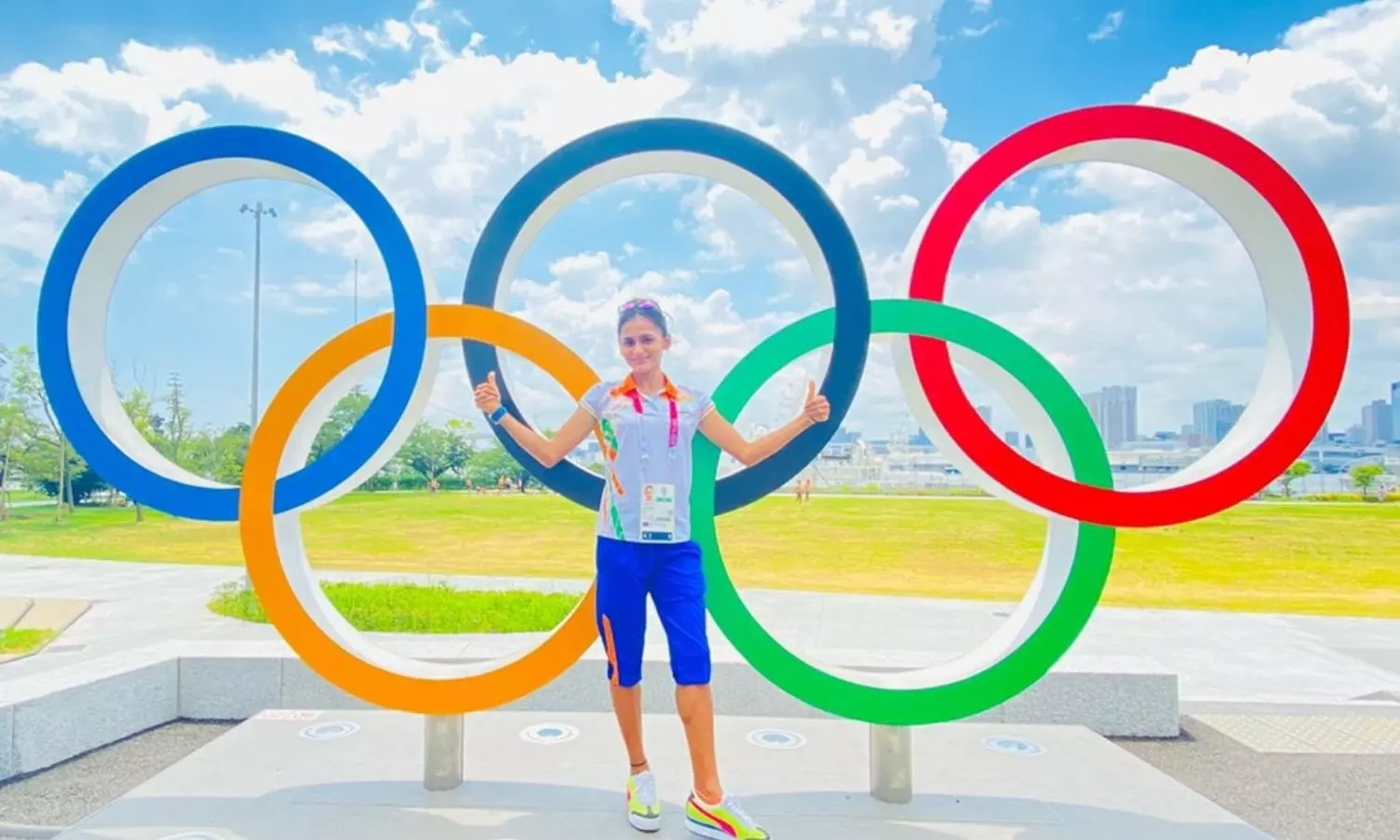 Priyanka Goswami at the Olympic village in Tokyo