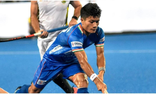 Indian hockey player Nilakanta Sharma at Tokyo Olympics (Source: Indian Today)