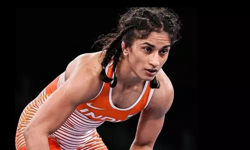 Wrestler Vinesh Phogat at Tokyo Olympics