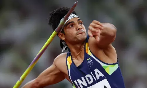 Neeraj Chopra in action at the Tokyo Olympics final (Source: Reuters)