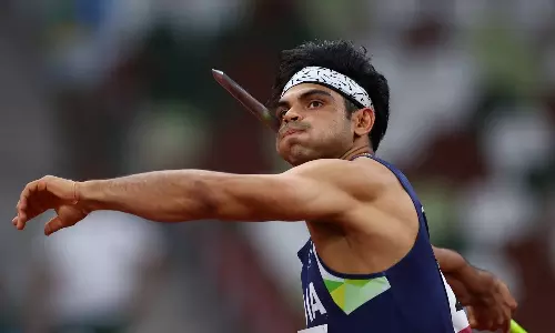 Neeraj Chopra in action at the Tokyo Olympics final (Source Reuters)