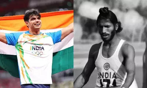 Neeraj Chopra and Milkha Singh