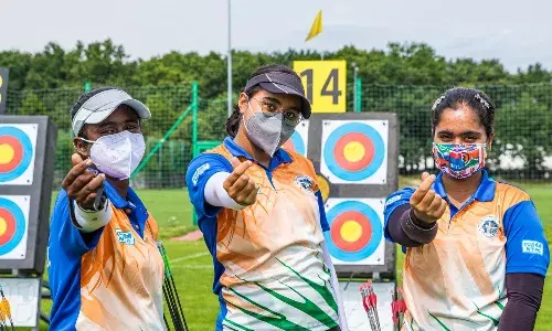 Priya Gurjar, Parneet Kaur and Ridhu Varshini