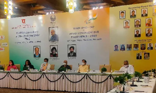 The Indian contingent for Tokyo Paralympics receives a warm send- off  (Source: Paralympics India)