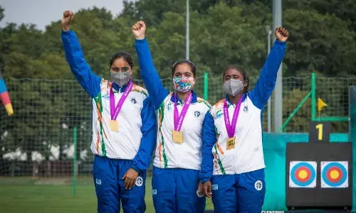 Indian womens compound cadet team