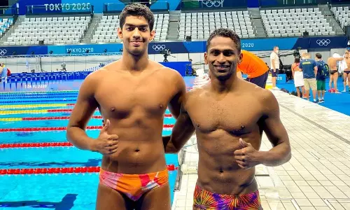Srihari Nataraj and Sajan Prakash (Source: Swimming Federation of India)
