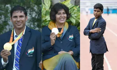 Devendra Jhajharia, Deepa Malik, and Mariyappan Thangavelu