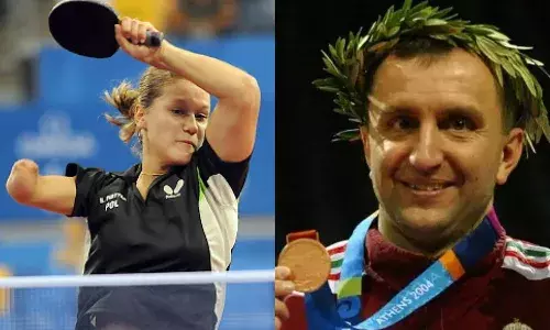 Pal Szekeres and Natalia Partyke