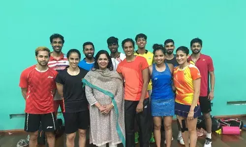 indian badminton players trials