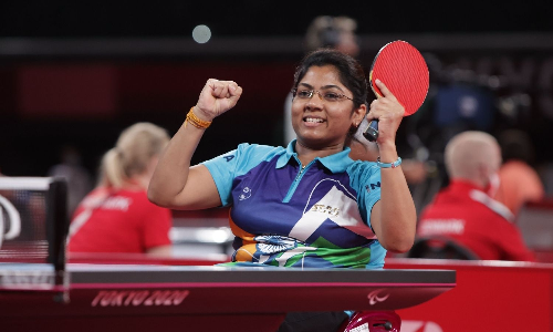 Bhavinaben Patel at the Tokyo Paralympics
