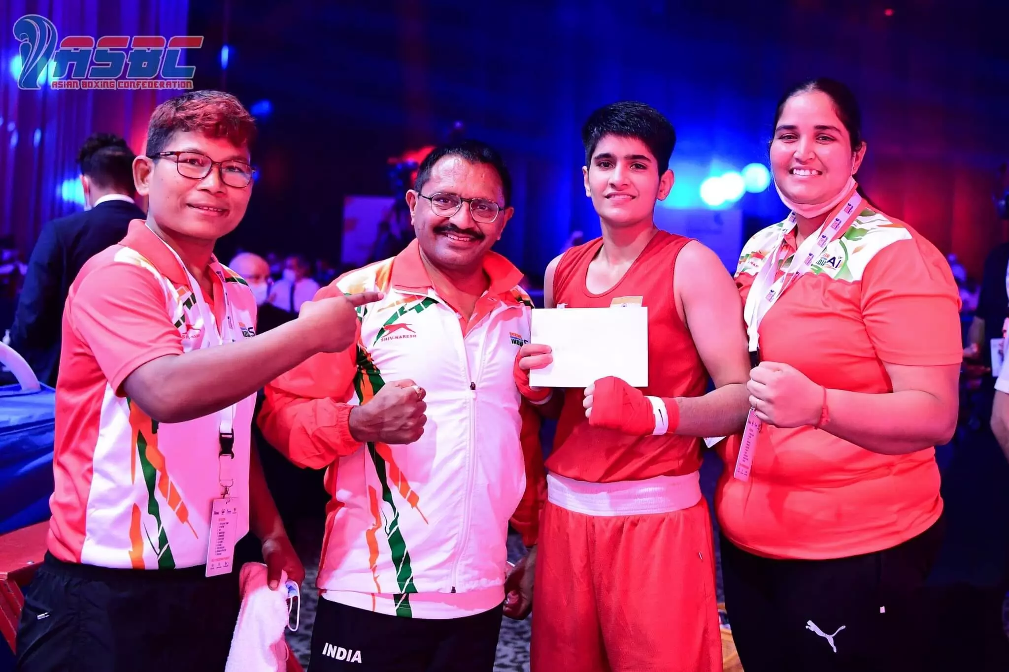 Indias youth boxer Preeti Dahiya poses after winning gold at the 2021 Youth & Junior Asian Championships in Dubai Indias youth boxer Preeti Dahiya poses after winning gold at the 2021 Youth & Junior Asian Championships in Dubai