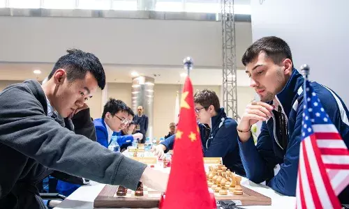 Chinese and US chess players