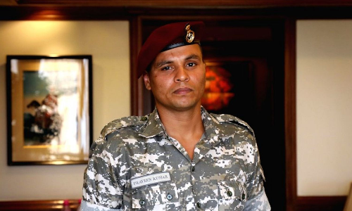 Indias first differently abled Ironman Praveen Teotia