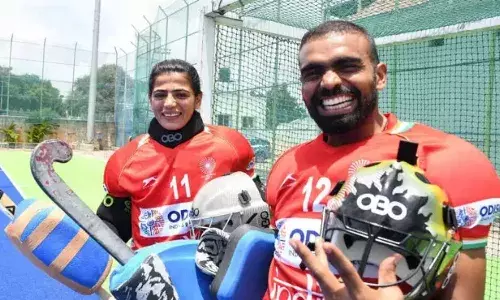 Savita Punia and PR Sreejesh