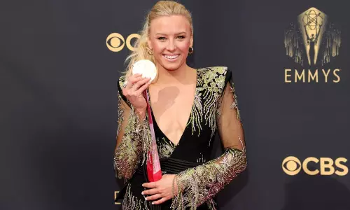 Para swimmer and Olympic gold medallist Jessica Long at the 2021 Emmy Awards