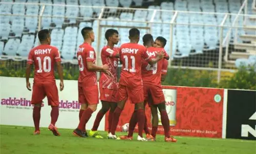 Army Red team in action at Durand CUP 2021 (Source: Outlook)