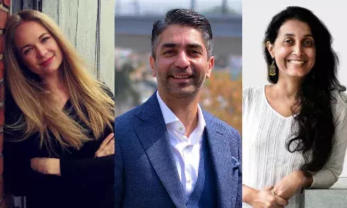 Panellists Xenia Kourgouzova  Shaheen Mistri Abhinav Bindra