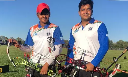 Archers Jyoti Surekha and Abhishek Verma (Source: Archery Association of India/Twitter)